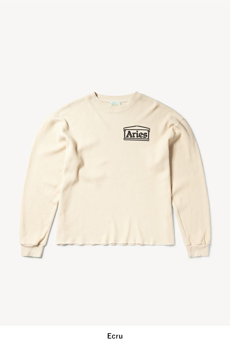 ARIES(アリーズ)Waffle LS Tee コットンワッフルジャージー ユニセックスロングスリーブTシャツ AR40666 -10