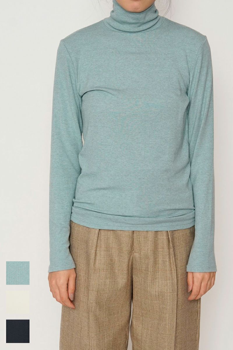 MY___(マイ)WOOL TELECO TURTLENECK TOPS ウールテレコタートルネックトップス 243-61104