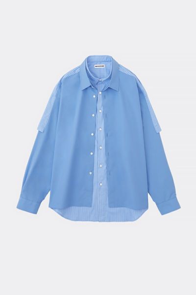 SOFTHYPHEN(ソフトハイフン)DOUBLE FRONT OVER SIZED SIGNATURE SHIRT ダブルフロントオーバーサイズシグネチャーシャツ MGMFB231265