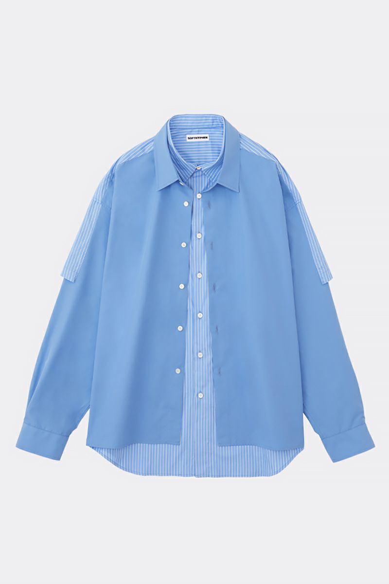 SOFTHYPHEN(ソフトハイフン)DOUBLE FRONT OVER SIZED SIGNATURE SHIRT ダブルフロントオーバーサイズシグネチャーシャツ MGMFB231265 -1