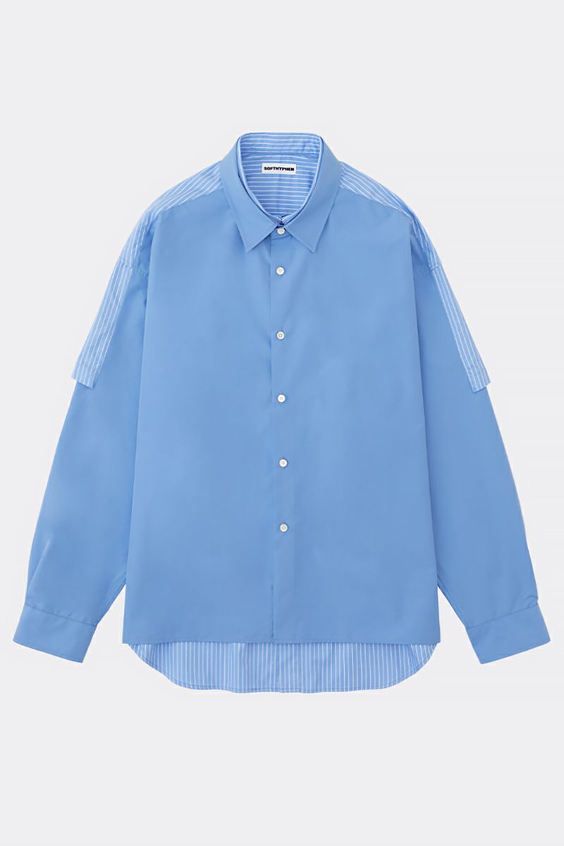 SOFTHYPHEN(ソフトハイフン)DOUBLE FRONT OVER SIZED SIGNATURE SHIRT ダブルフロントオーバーサイズシグネチャーシャツ MGMFB231265 -3
