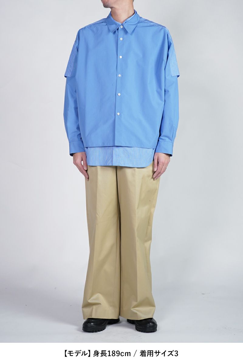 SOFTHYPHEN(ソフトハイフン)DOUBLE FRONT OVER SIZED SIGNATURE SHIRT ダブルフロントオーバーサイズシグネチャーシャツ MGMFB231265 -11