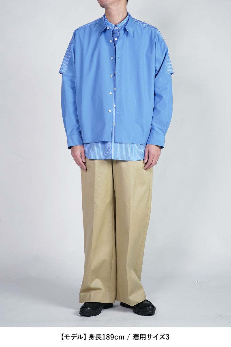 SOFTHYPHEN(ソフトハイフン)DOUBLE FRONT OVER SIZED SIGNATURE SHIRT ダブルフロントオーバーサイズシグネチャーシャツ MGMFB231265 -12