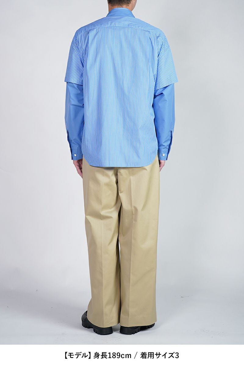 SOFTHYPHEN(ソフトハイフン)DOUBLE FRONT OVER SIZED SIGNATURE SHIRT ダブルフロントオーバーサイズシグネチャーシャツ MGMFB231265 -13