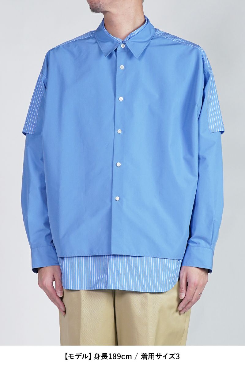 SOFTHYPHEN(ソフトハイフン)DOUBLE FRONT OVER SIZED SIGNATURE SHIRT ダブルフロントオーバーサイズシグネチャーシャツ MGMFB231265 -14