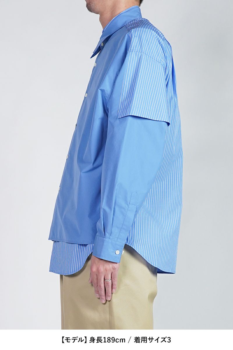 SOFTHYPHEN(ソフトハイフン)DOUBLE FRONT OVER SIZED SIGNATURE SHIRT ダブルフロントオーバーサイズシグネチャーシャツ MGMFB231265 -15