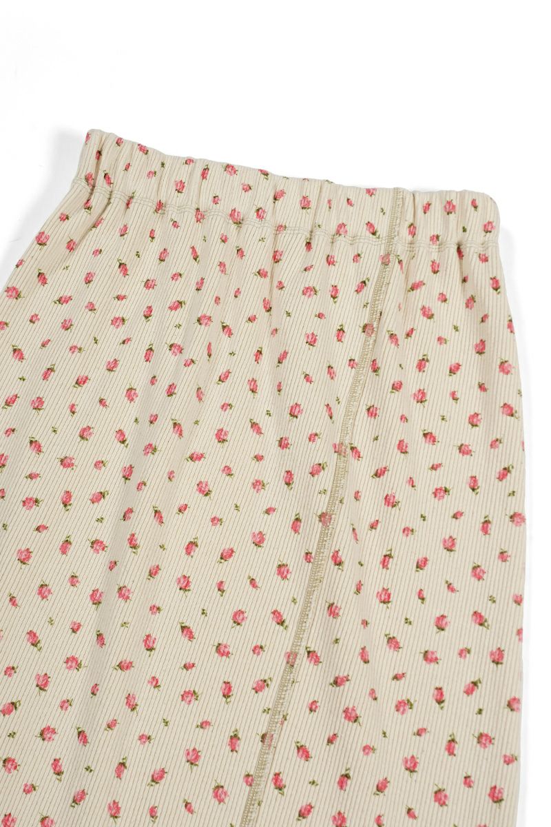 kengo(ケンゴ)kobana ga saita printed rib long skirt 小花が咲いたプリントロングスカート K24FW-SK1 -3