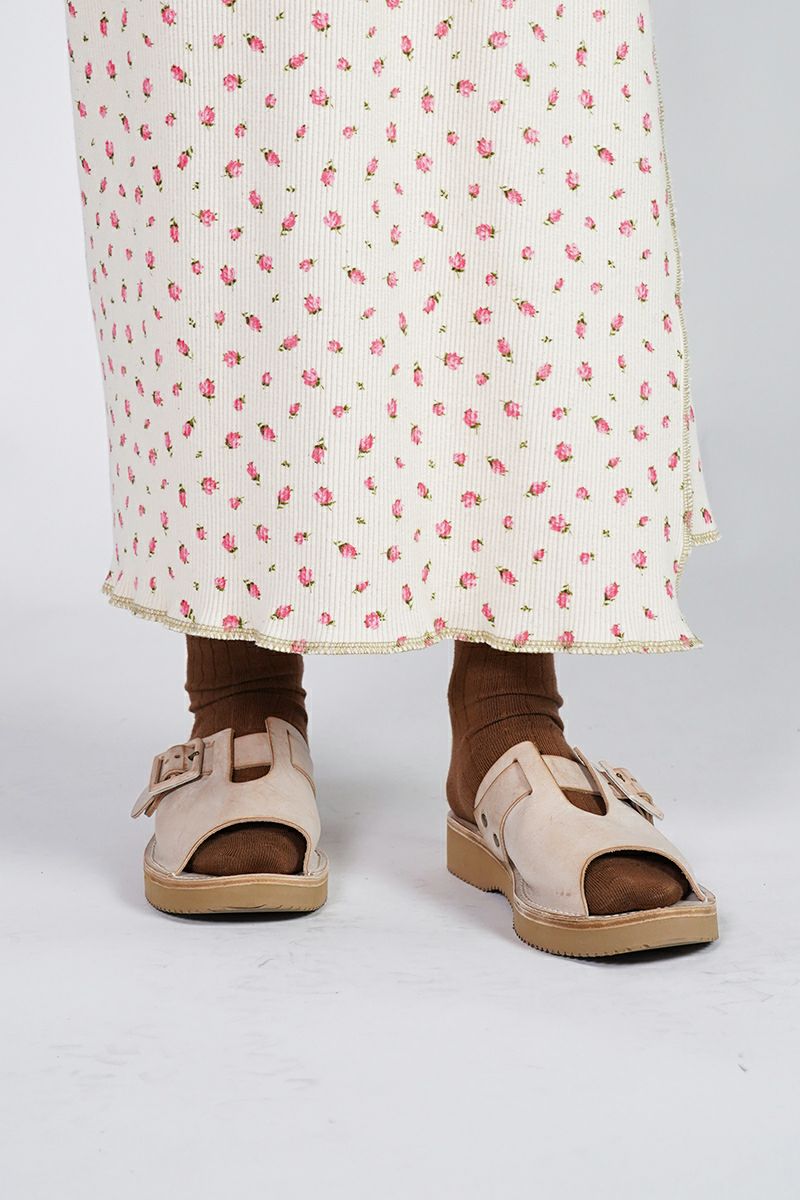 kengo(ケンゴ)kobana ga saita printed rib long skirt 小花が咲いたプリントロングスカート K24FW-SK1 -11