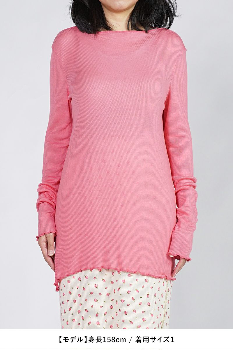 kengo(ケンゴ)tencel wool slash neck long sleeve top テンセルスラッシュネックロングスリーブトップス KBC-TP5 -18