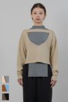 TAN(タン)COMBINATION KNITTED TOPS コンビネーションニットトップス TAN24FW-11