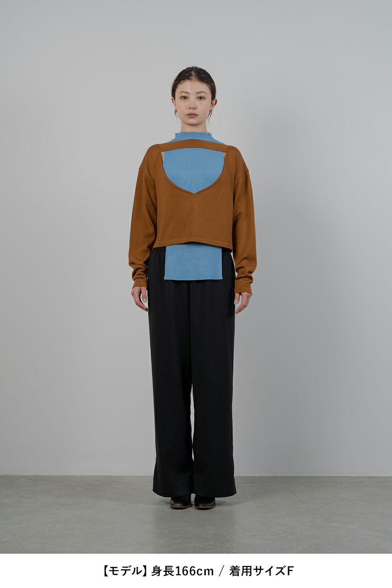 TAN(タン)COMBINATION KNITTED TOPS コンビネーションニットトップス TAN24FW-11 -4
