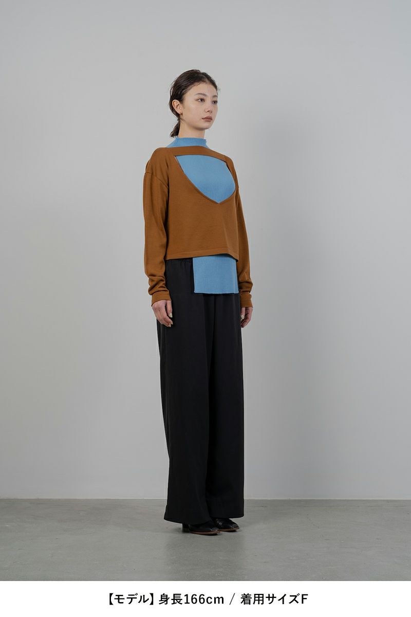 TAN(タン)COMBINATION KNITTED TOPS コンビネーションニットトップス TAN24FW-11 -5