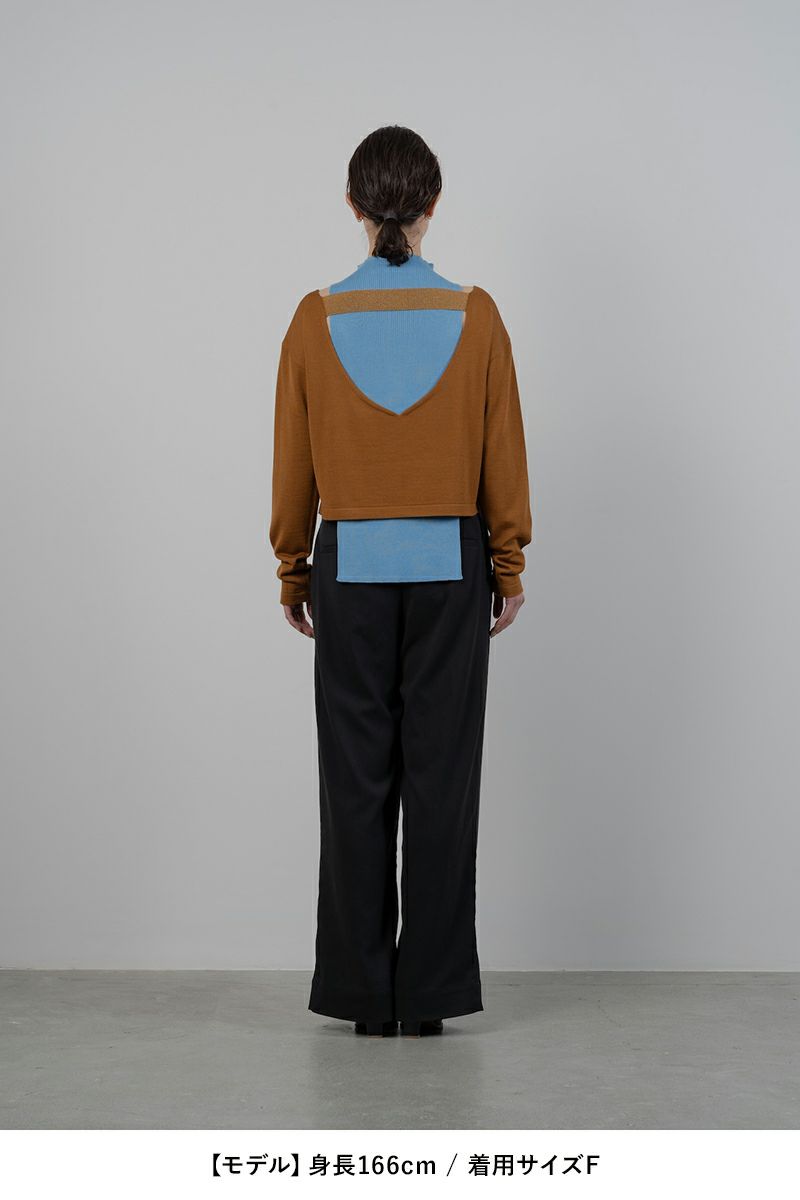 TAN(タン)COMBINATION KNITTED TOPS コンビネーションニットトップス TAN24FW-11 -6