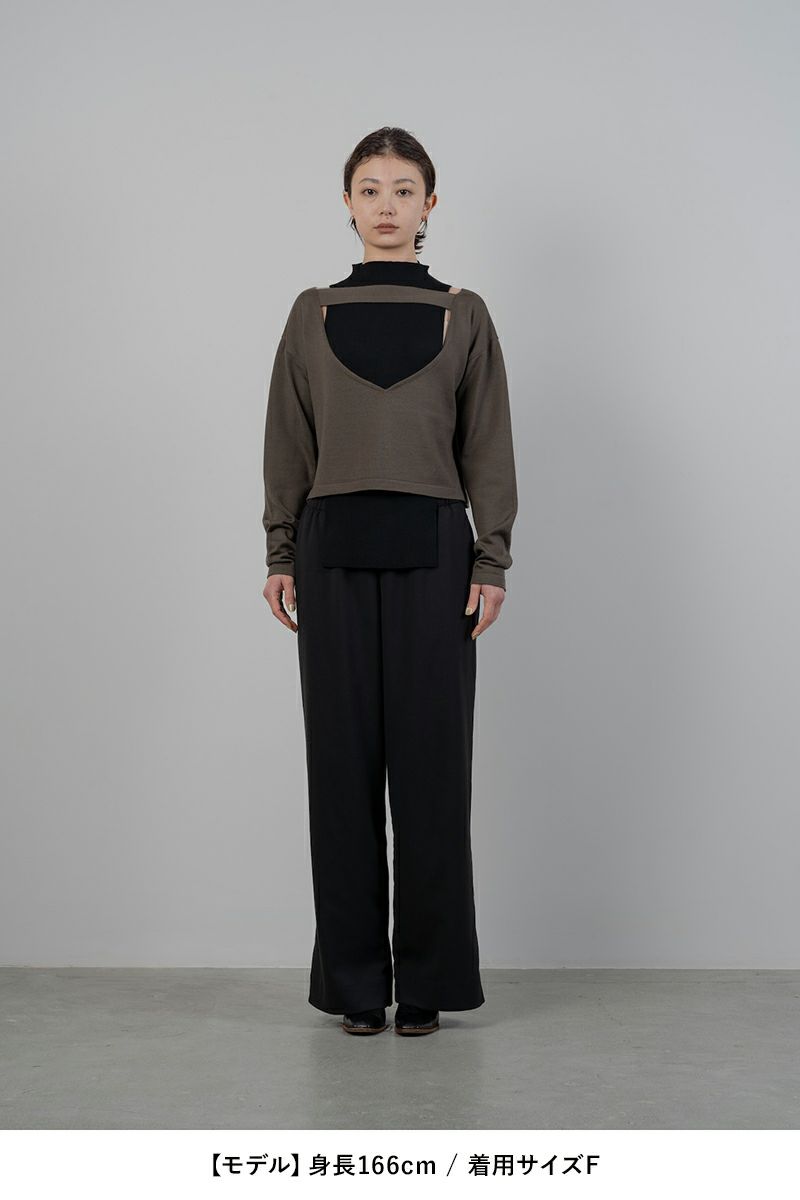 TAN(タン)COMBINATION KNITTED TOPS コンビネーションニットトップス TAN24FW-11 -8