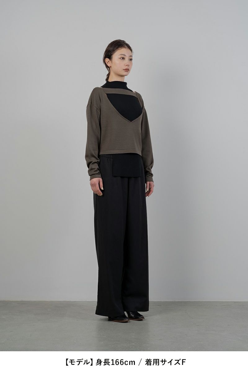 TAN(タン)COMBINATION KNITTED TOPS コンビネーションニットトップス TAN24FW-11 -9