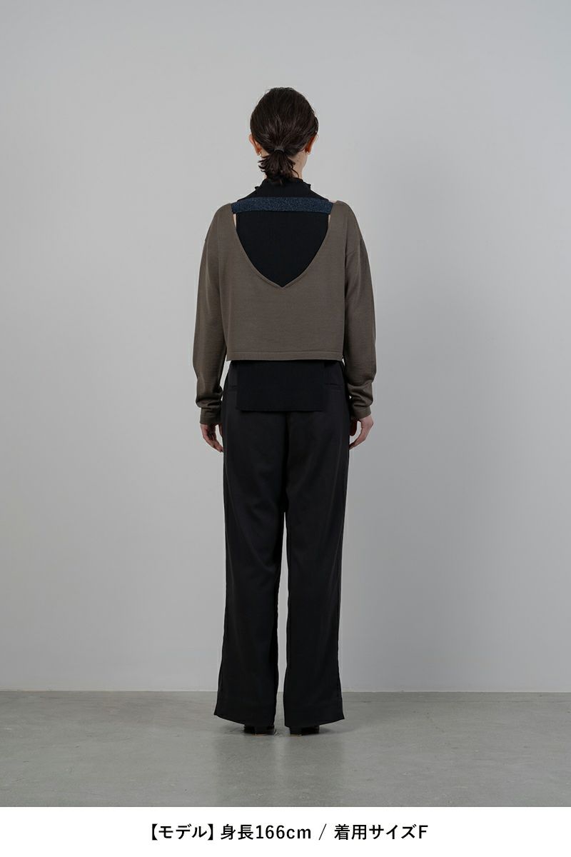 TAN(タン)COMBINATION KNITTED TOPS コンビネーションニットトップス TAN24FW-11 -10