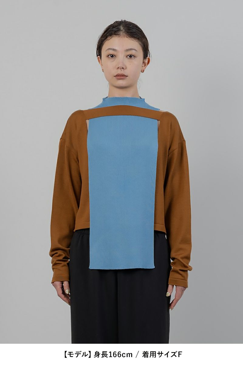 TAN(タン)COMBINATION KNITTED TOPS コンビネーションニットトップス TAN24FW-11 -15