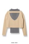 TAN(タン)COMBINATION KNITTED TOPS コンビネーションニットトップス TAN24FW-11 -16