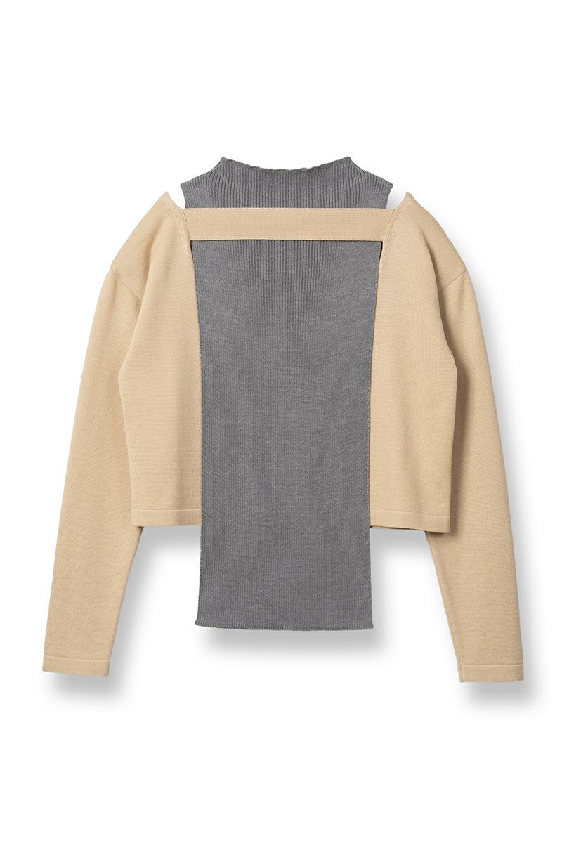 TAN(タン)COMBINATION KNITTED TOPS コンビネーションニットトップス TAN24FW-11 -18