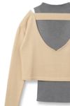TAN(タン)COMBINATION KNITTED TOPS コンビネーションニットトップス TAN24FW-11 -20