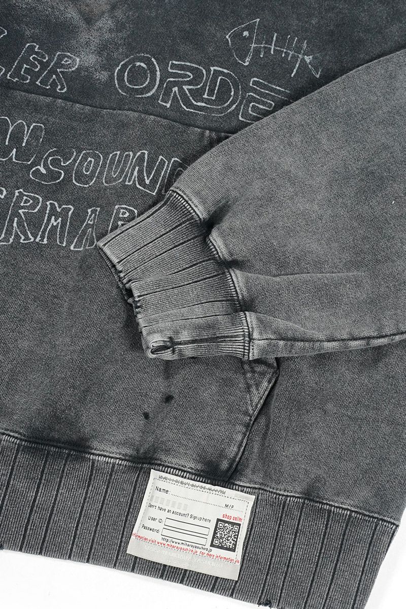 Maison MIHARA YASUHIRO(メゾン ミハラヤスヒロ)BLEACHED HOODIE ブリーチフーディー A13HD551 -8