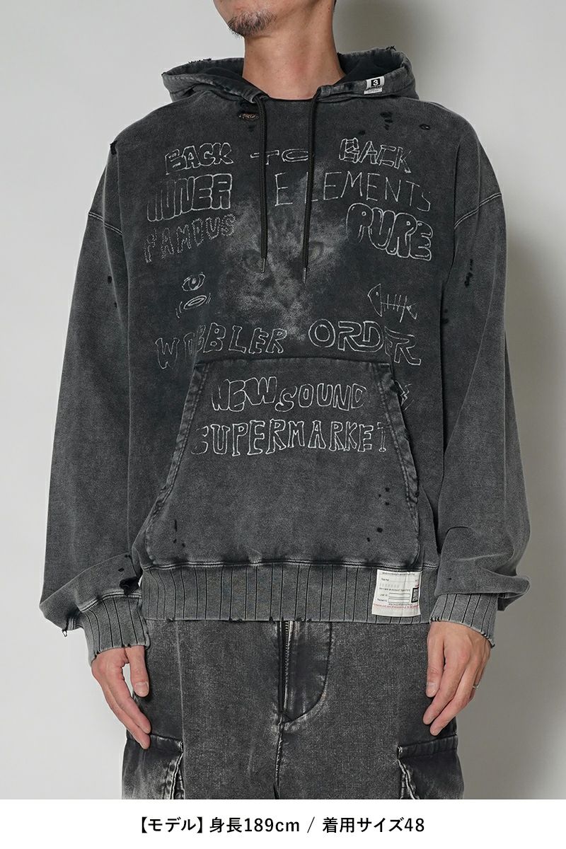 Maison MIHARA YASUHIRO(メゾン ミハラヤスヒロ)BLEACHED HOODIE ブリーチフーディー A13HD551 -19