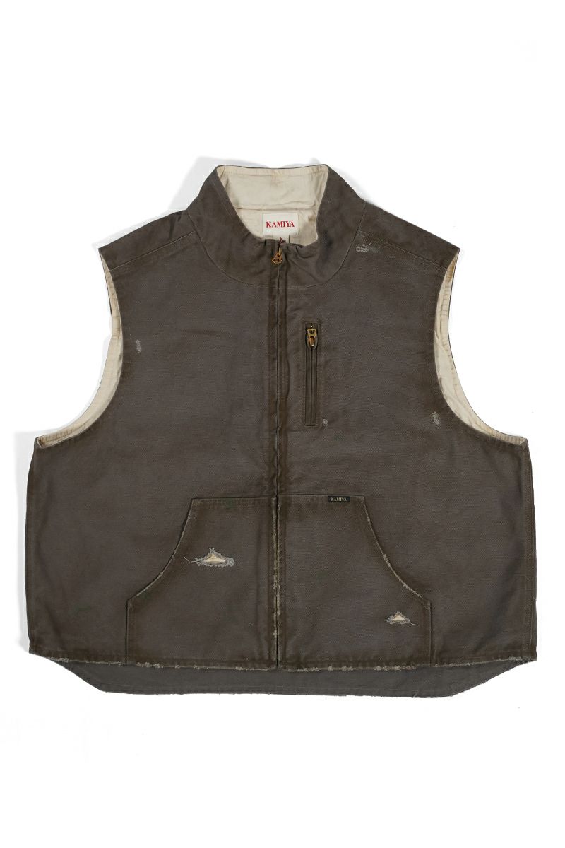 KAMIYA(カミヤ)BORO Duck Vest ボロダックベスト G13VT025 -10