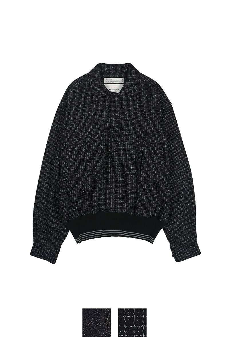 DAIRIKU(ダイリク)Tweed Mountain Rib Shirt ツイードマウンテンリブシャツ 24AWT W-3