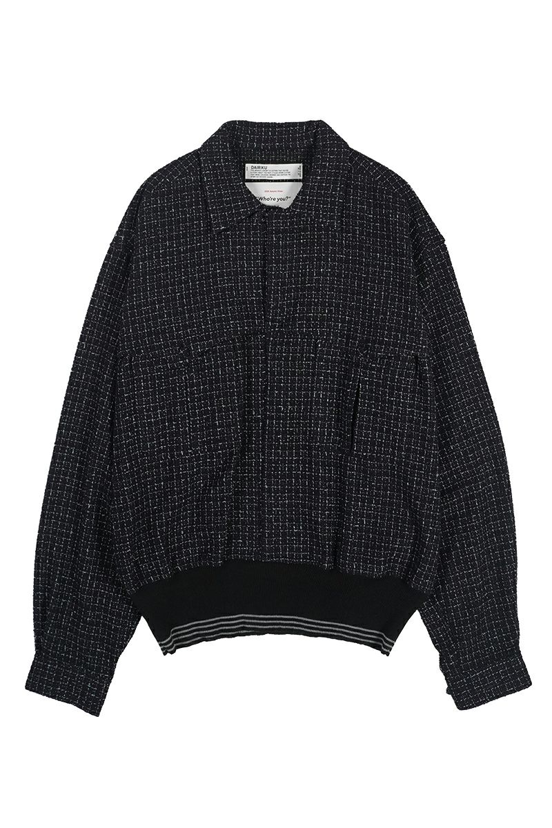 DAIRIKU(ダイリク)Tweed Mountain Rib Shirt ツイードマウンテンリブシャツ 24AWT W-3 -1