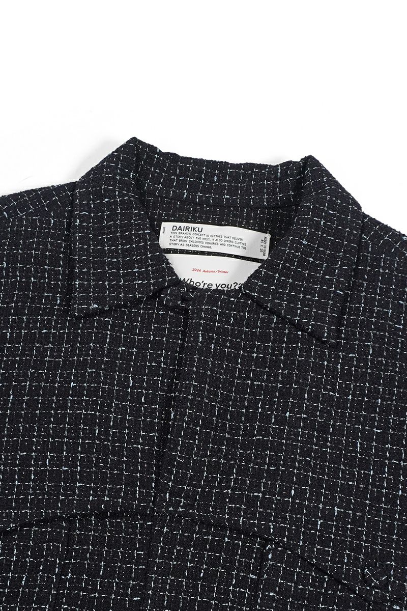 DAIRIKU(ダイリク)Tweed Mountain Rib Shirt ツイードマウンテンリブシャツ 24AWT W-3 -3