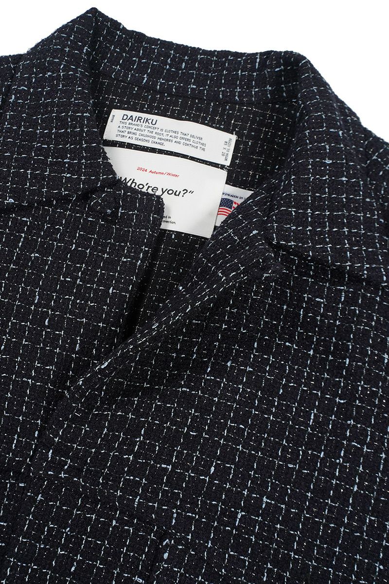 DAIRIKU(ダイリク)Tweed Mountain Rib Shirt ツイードマウンテンリブシャツ 24AWT W-3 -4