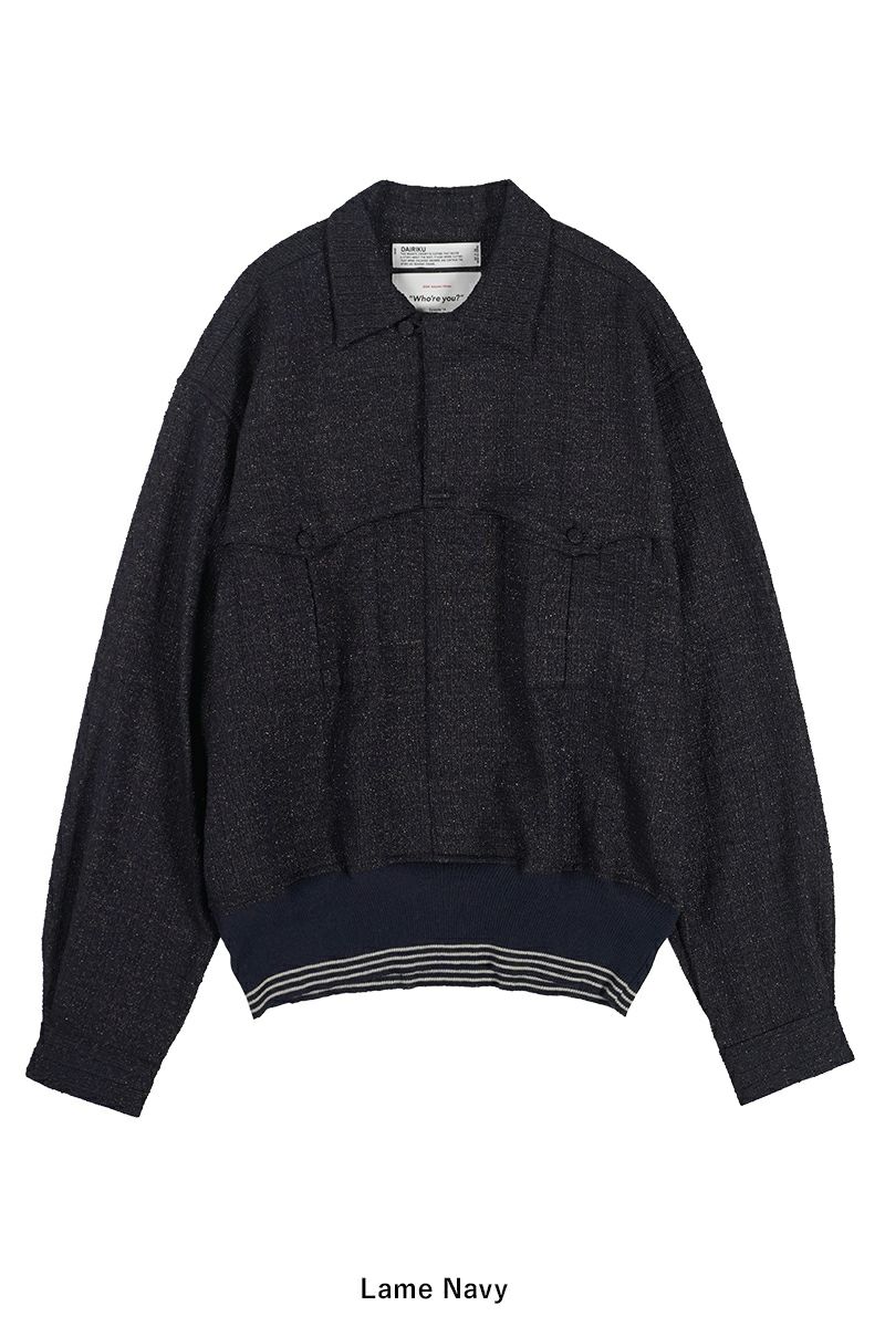 DAIRIKU(ダイリク)Tweed Mountain Rib Shirt ツイードマウンテンリブシャツ 24AWT W-3 -9