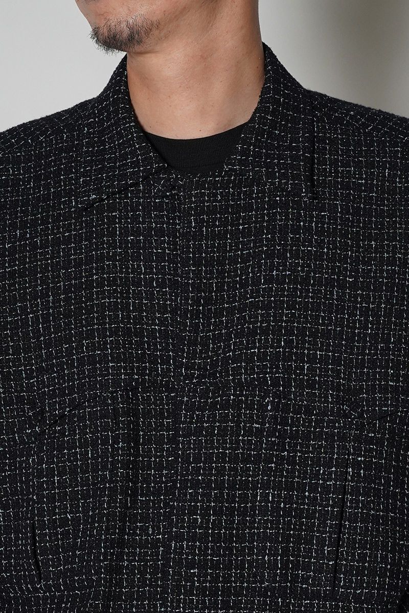 DAIRIKU(ダイリク)Tweed Mountain Rib Shirt ツイードマウンテンリブシャツ 24AWT W-3 -14