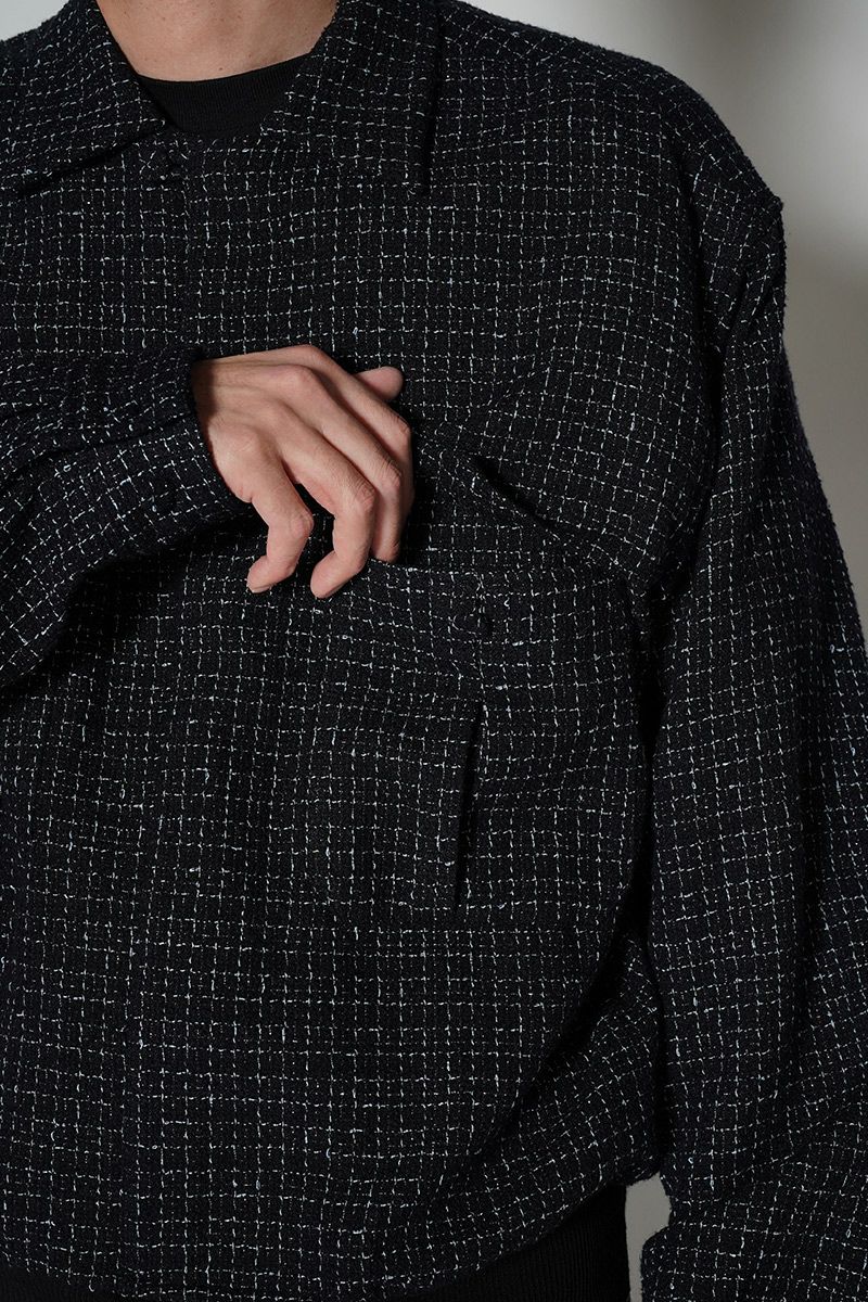 DAIRIKU(ダイリク)Tweed Mountain Rib Shirt ツイードマウンテンリブシャツ 24AWT W-3 -15