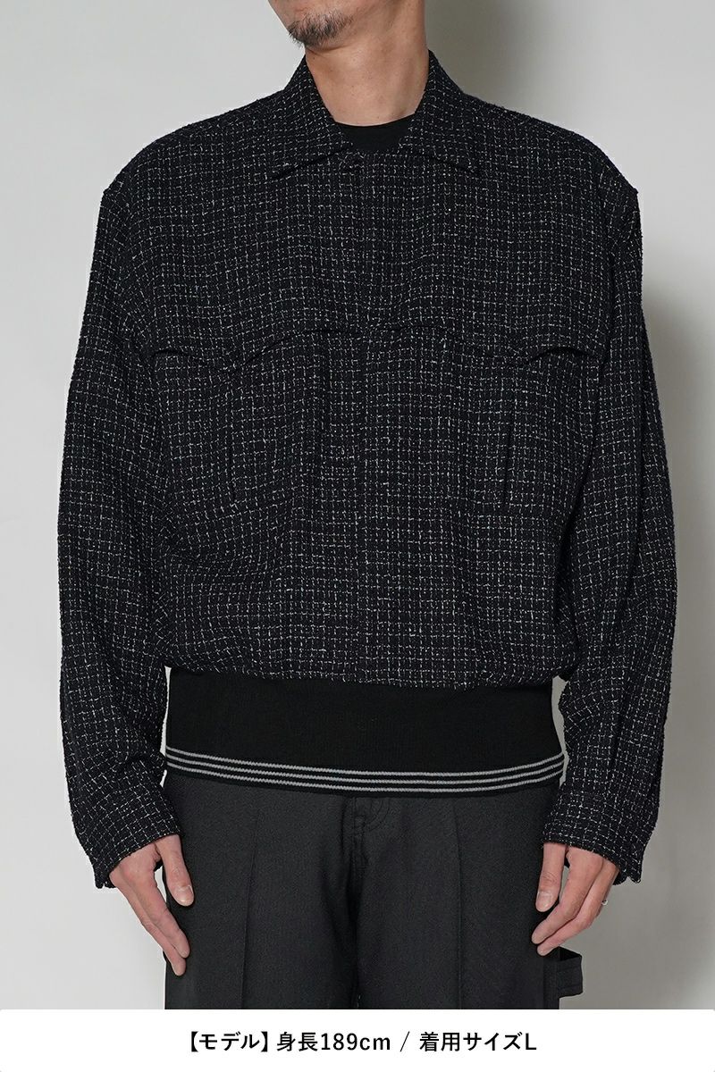 DAIRIKU(ダイリク)Tweed Mountain Rib Shirt ツイードマウンテンリブシャツ 24AWT W-3 -21