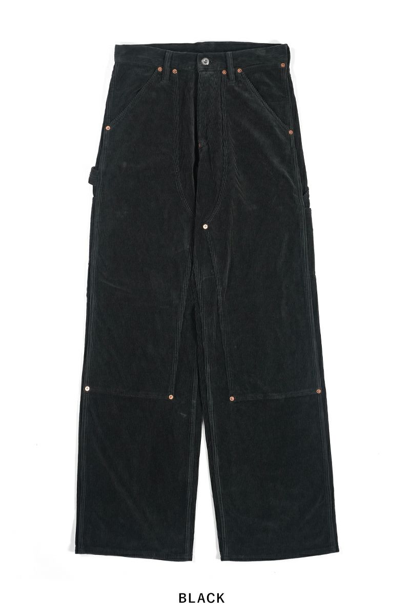SUGARHILL シュガーヒル コーデュロイ ダブルニー パンツ ブラック Classic Double Knee Denim Pants クラシックダブルニーデニム