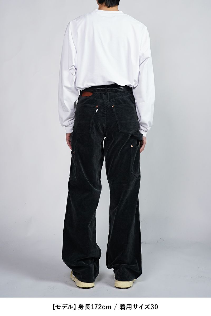 SUGARHILL シュガーヒル コーデュロイ ダブルニー パンツ ブラック Classic Double Knee Denim Pants クラシックダブルニーデニム