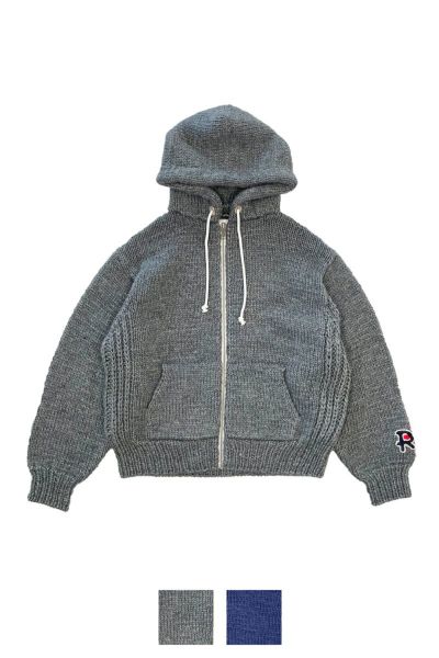 RICE NINE TEN(ライスナインテン)HAND KNITTED ZIP HOODIE 手編みジップフーディー HKN-ZH
