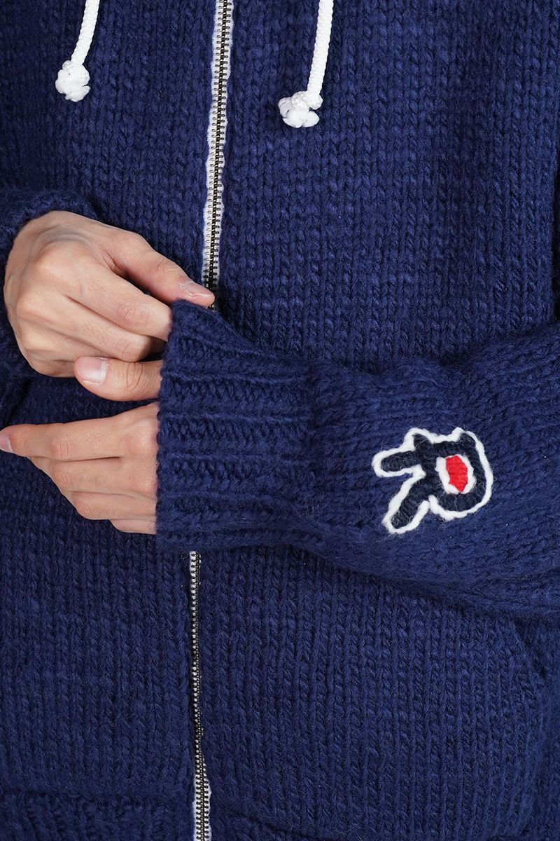 RICE NINE TEN(ライスナインテン)HAND KNITTED ZIP HOODIE 手編みジップフーディー HKN-ZH -4