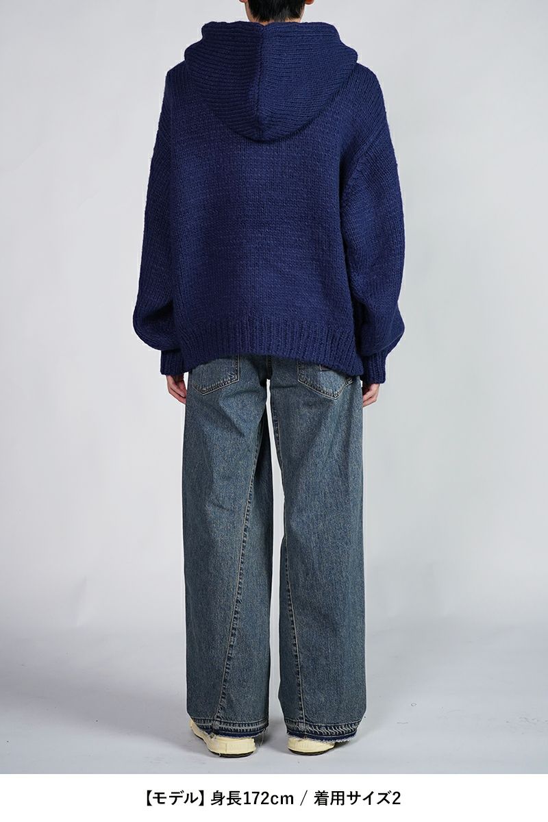 RICE NINE TEN(ライスナインテン)HAND KNITTED ZIP HOODIE 手編みジップフーディー HKN-ZH -7