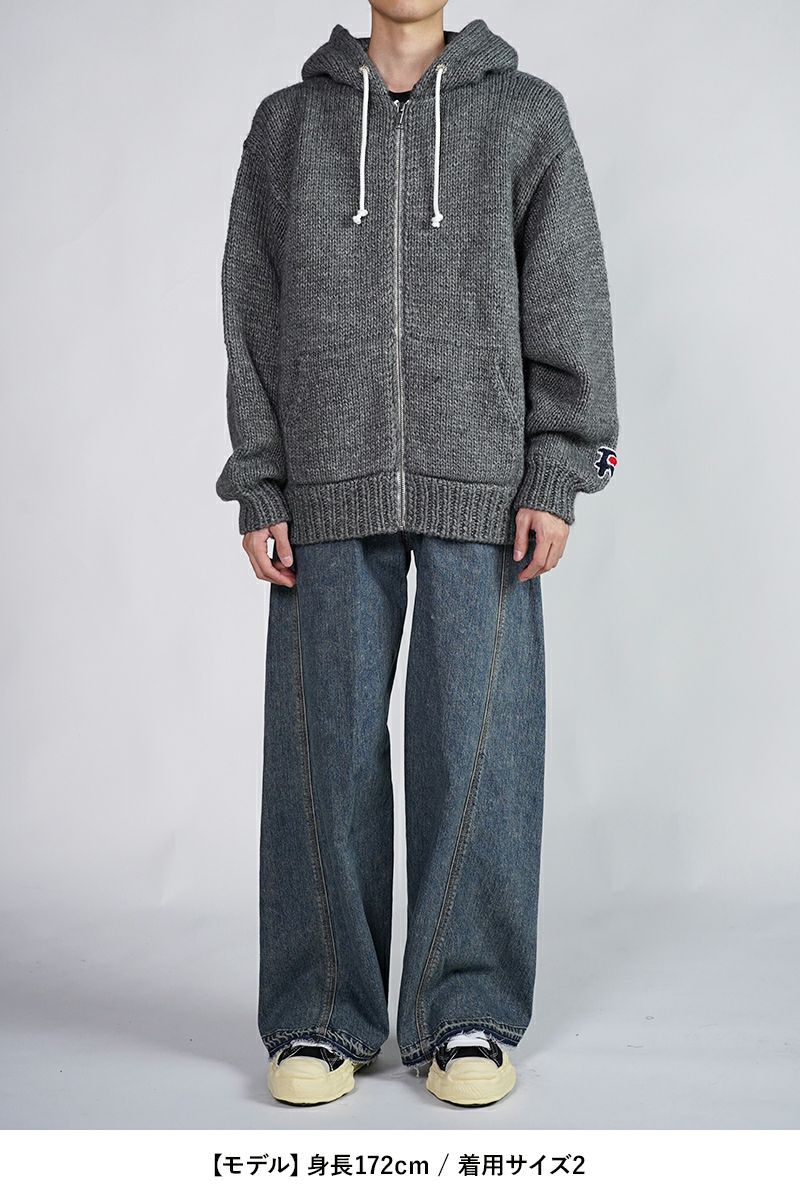 RICE NINE TEN(ライスナインテン)HAND KNITTED ZIP HOODIE 手編みジップフーディー HKN-ZH -8
