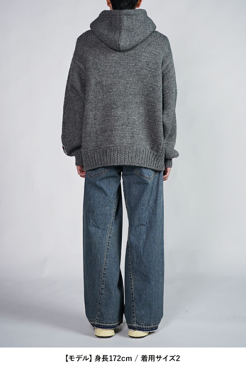 RICE NINE TEN(ライスナインテン)HAND KNITTED ZIP HOODIE 手編みジップフーディー HKN-ZH -9