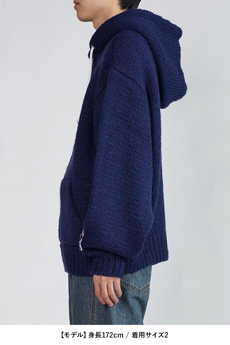 RICE NINE TEN(ライスナインテン)HAND KNITTED ZIP HOODIE 手編みジップフーディー HKN-ZH -11