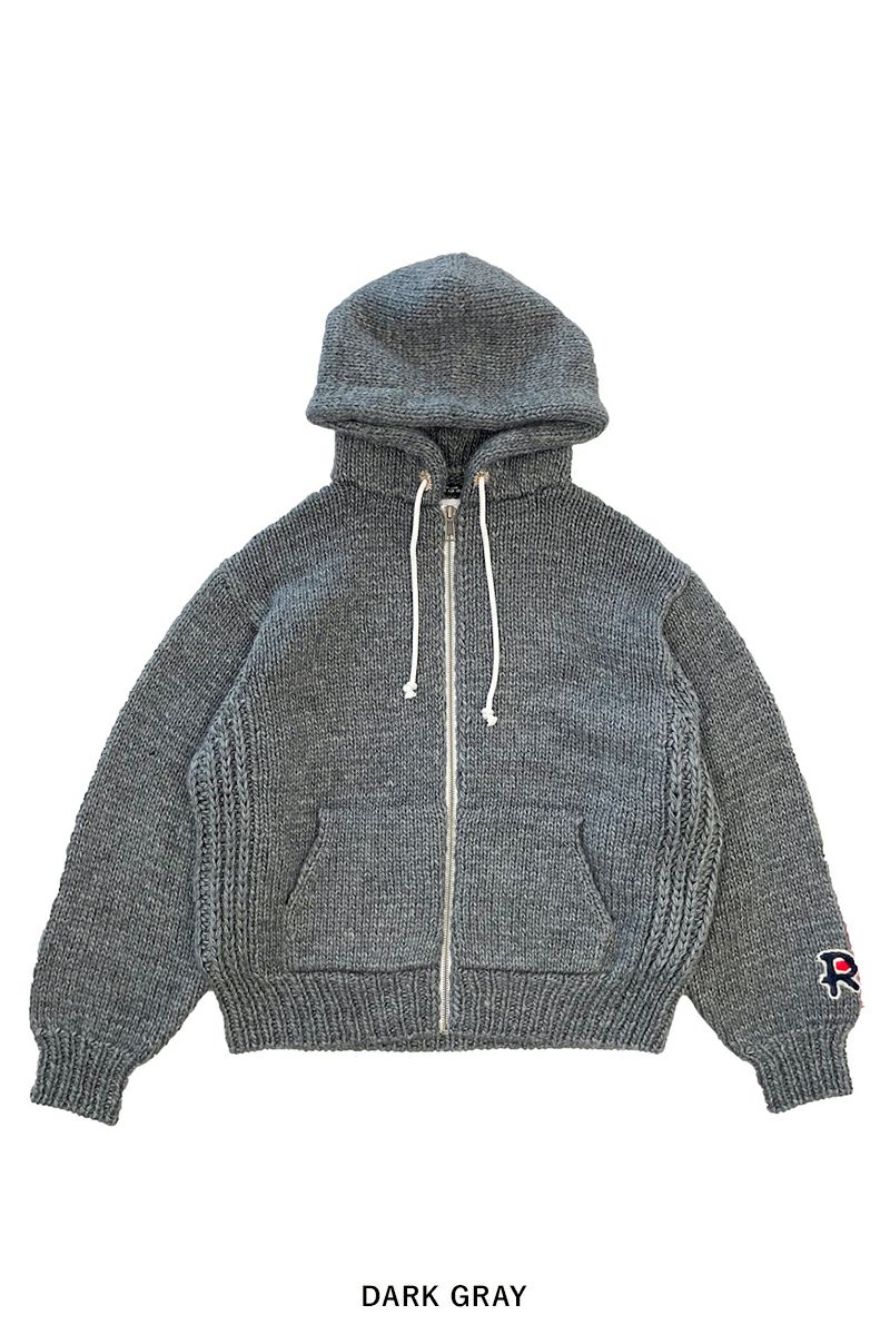 RICE NINE TEN(ライスナインテン)HAND KNITTED ZIP HOODIE 手編みジップフーディー HKN-ZH -13
