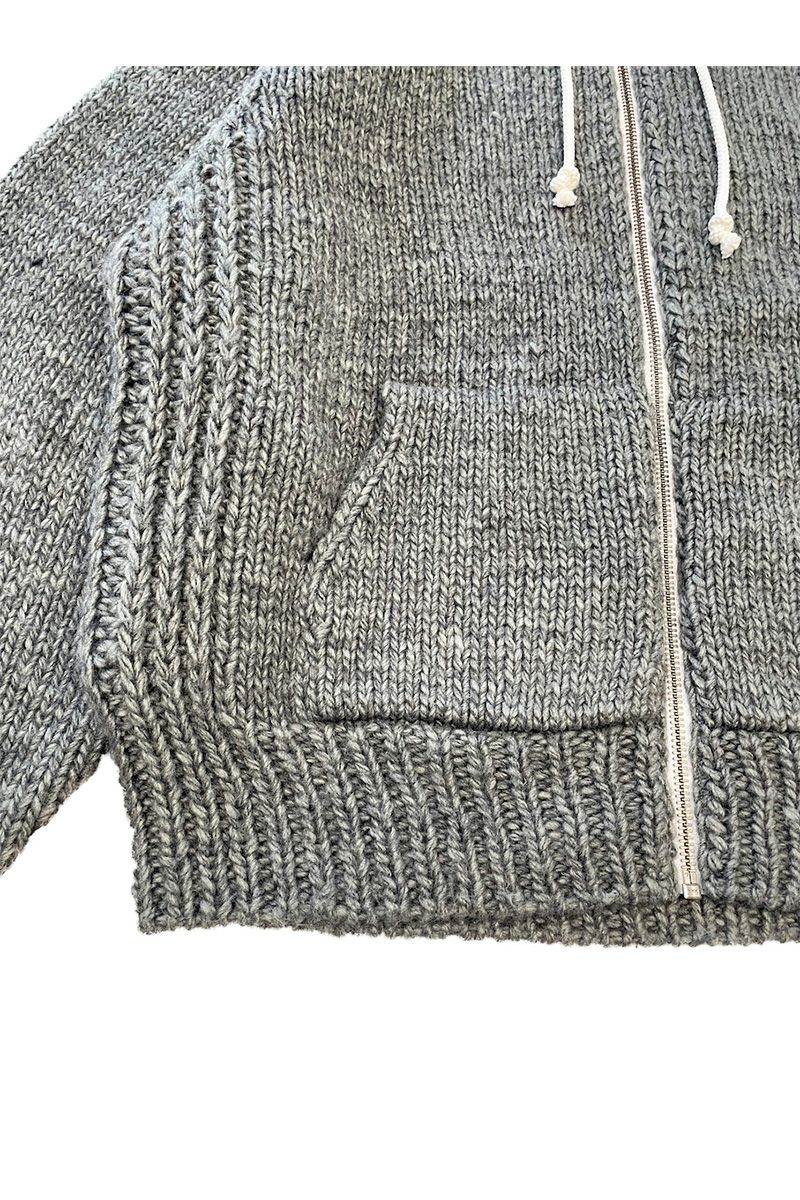 RICE NINE TEN(ライスナインテン)HAND KNITTED ZIP HOODIE 手編みジップフーディー HKN-ZH -17