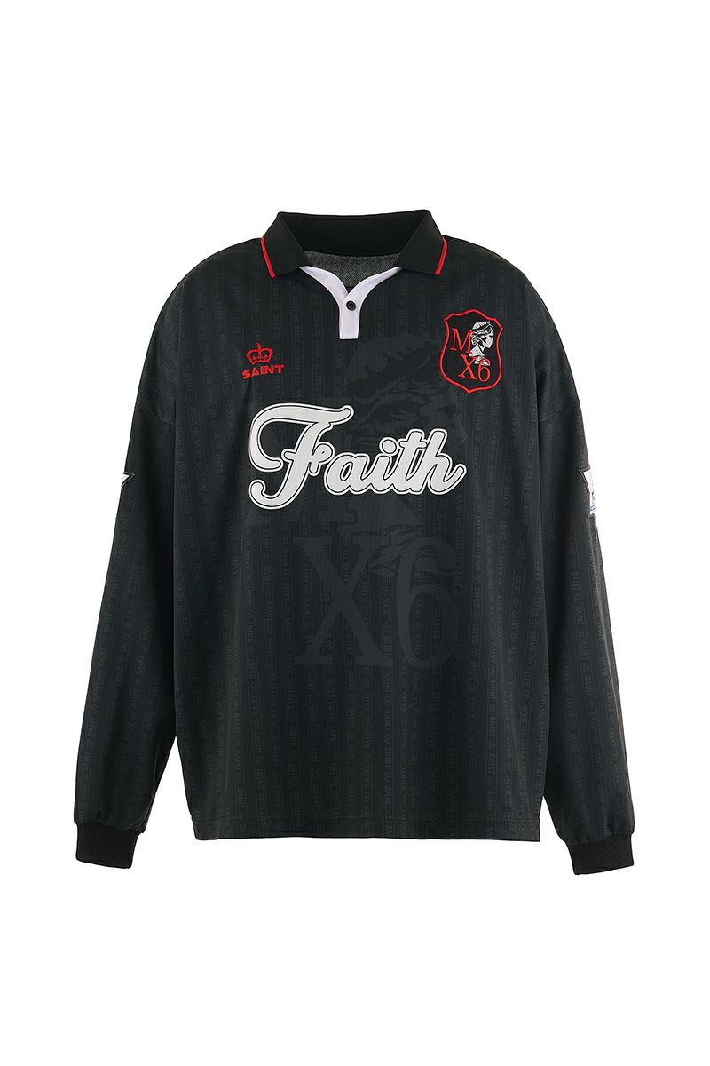SAINT Mxxxxxx(セントマイケル)SM-YS1-0000-020 / SOCCER SHIRT / FAITH / BLACK