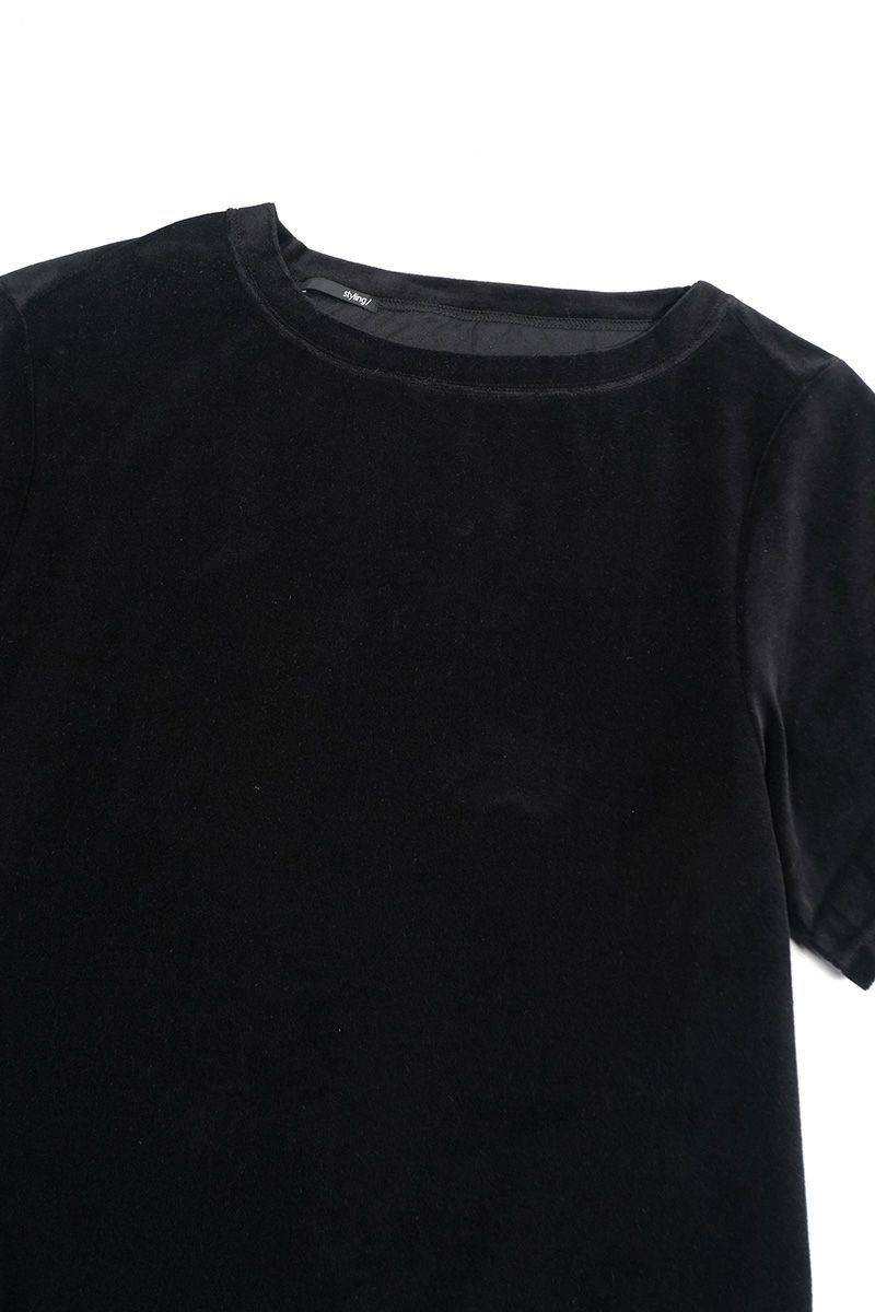 styling(スタイリング)ベロアアシメトップス 16WCT244041 -2