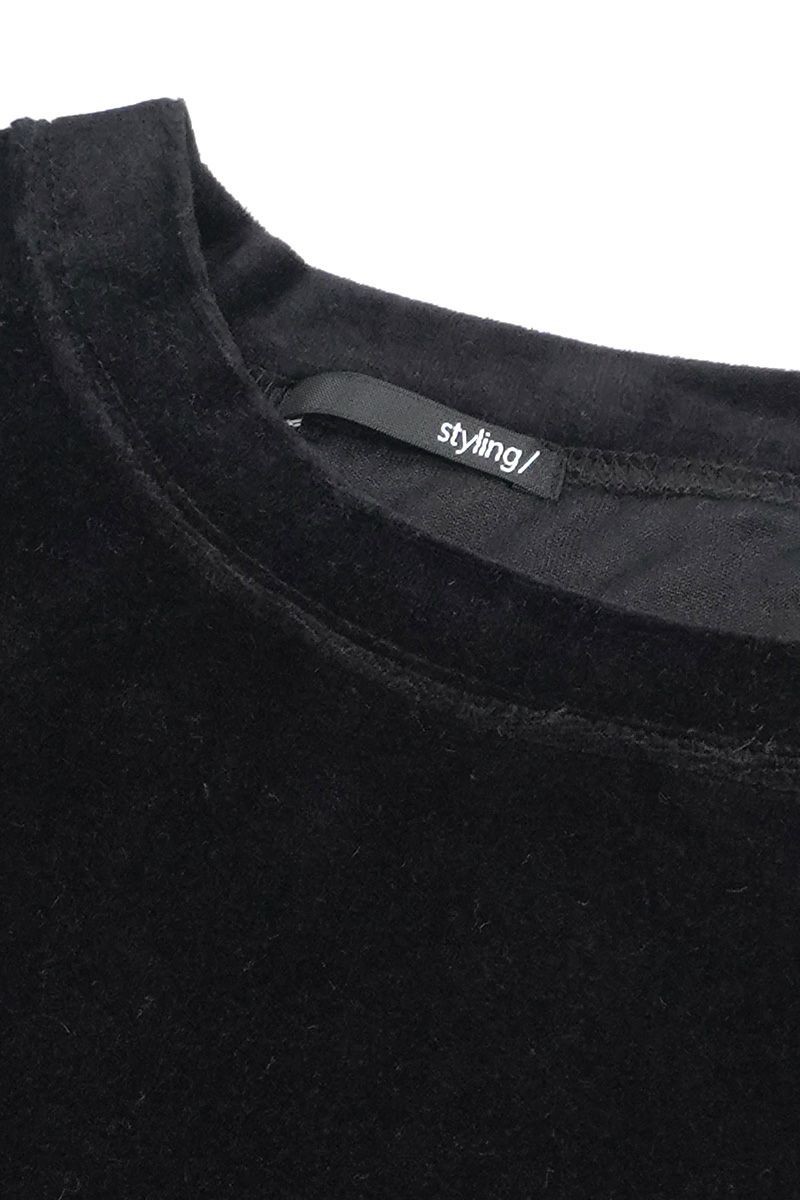 styling(スタイリング)ベロアアシメトップス 16WCT244041 -3
