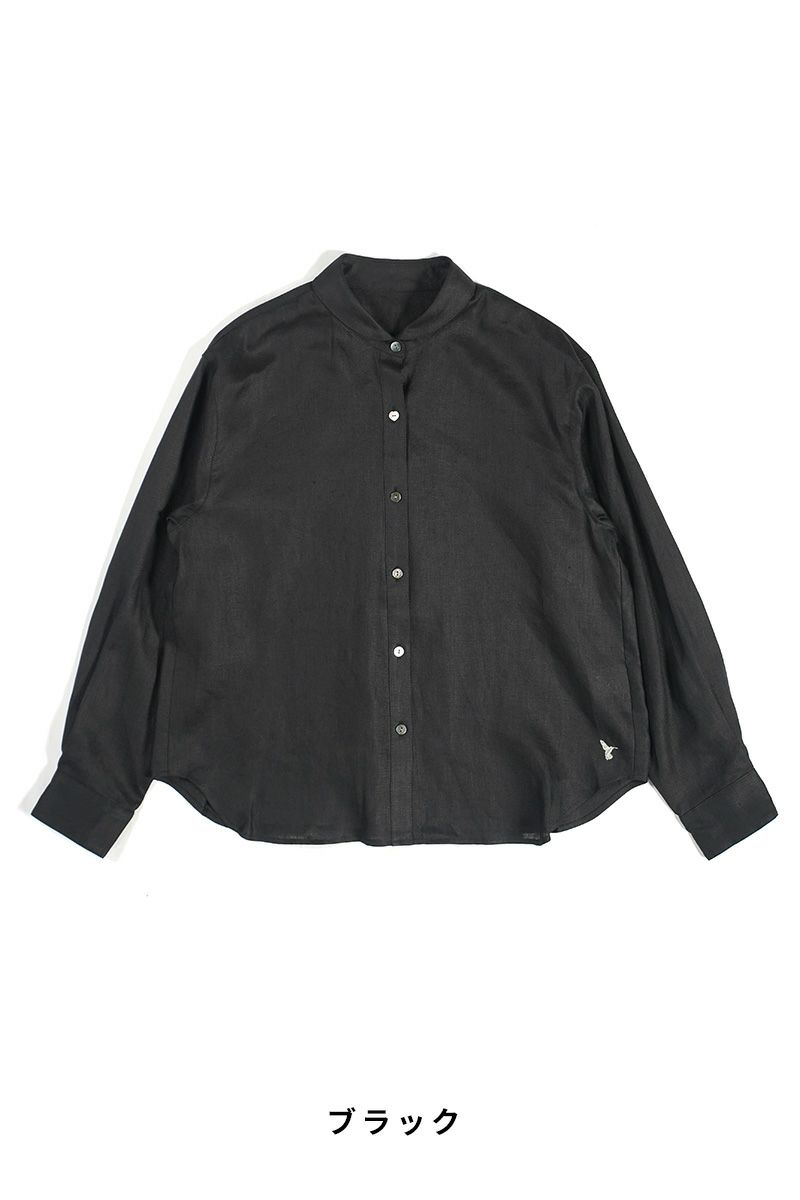 Hummingbird(ハミングバード)フレンチリネン 小丸衿ブラウス AIO0064 -7