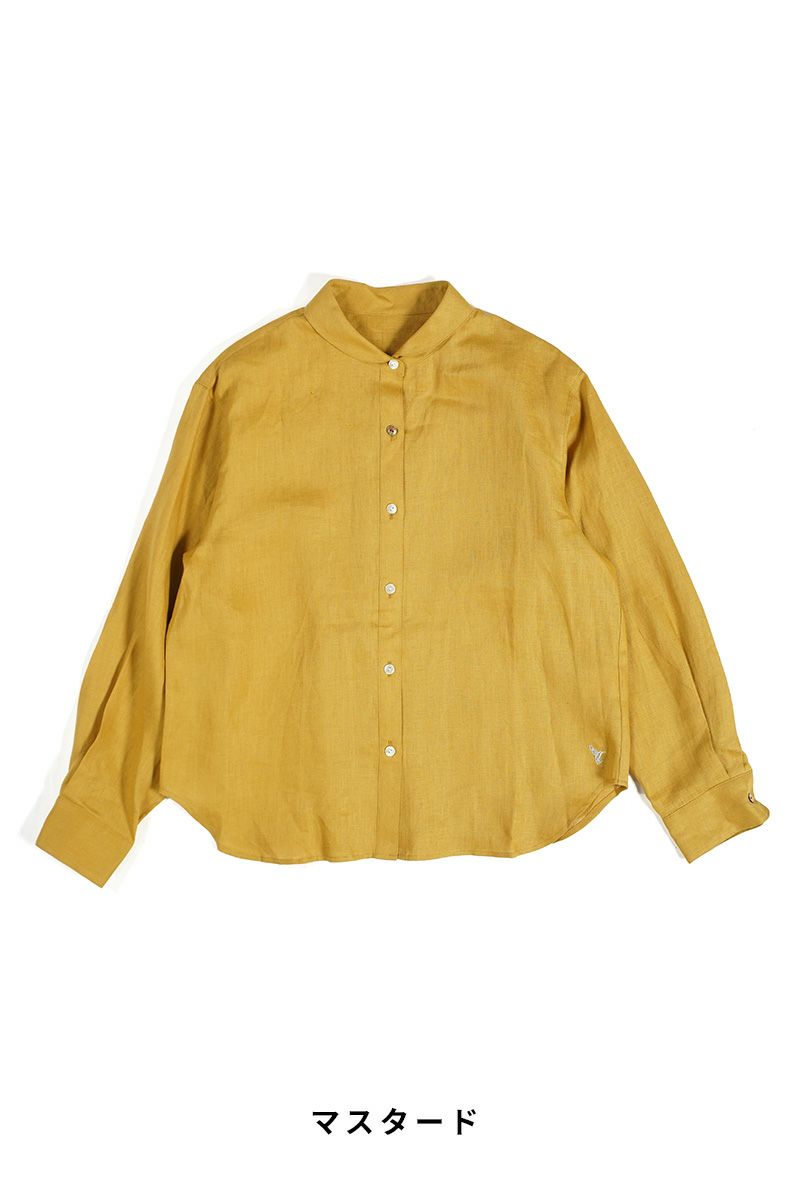 Hummingbird(ハミングバード)フレンチリネン 小丸衿ブラウス AIO0064 -11